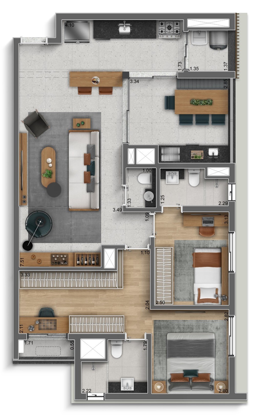 Apartamento, 3 quartos, 122 m² - Foto 30