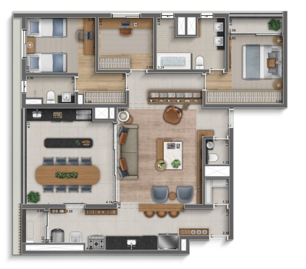 Apartamento, 3 quartos, 122 m² - Foto 39