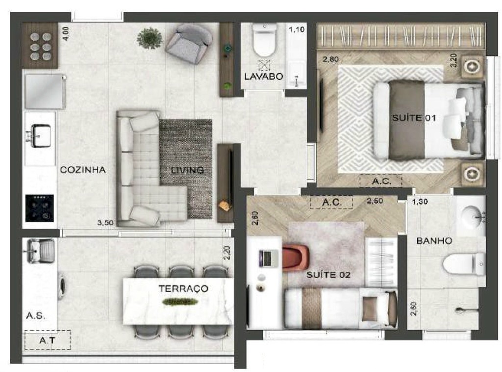 Apartamento, 2 quartos, 52 m² - Foto 16