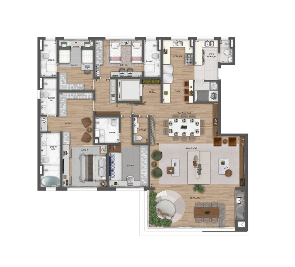 Apartamento, 4 quartos, 222 m² - Foto 20