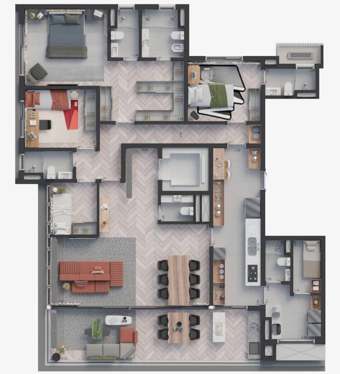 Apartamento, 3 quartos, 210 m² - Foto 23