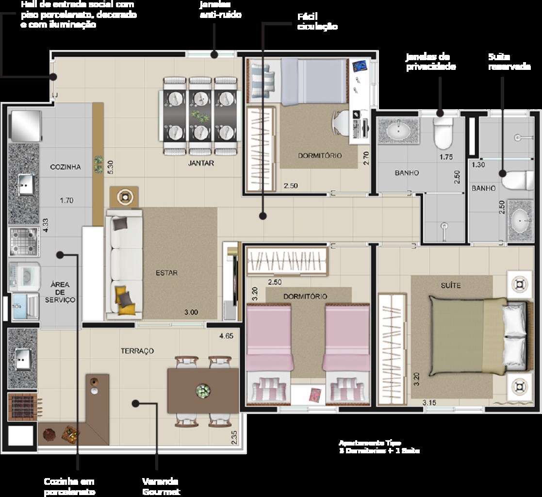 Apartamento, 3 quartos, 77 m² - Foto 24