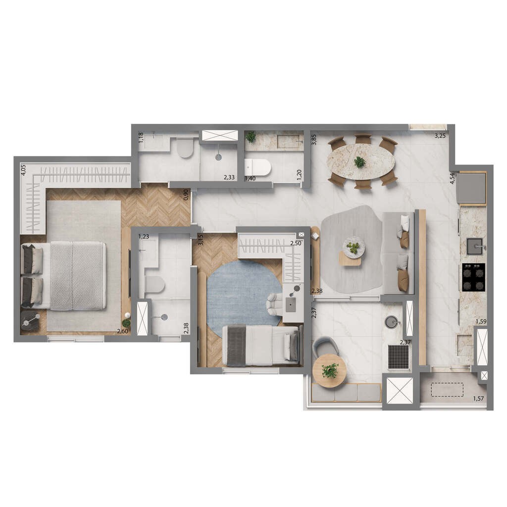 Apartamento, 2 quartos, 53 m² - Foto 33