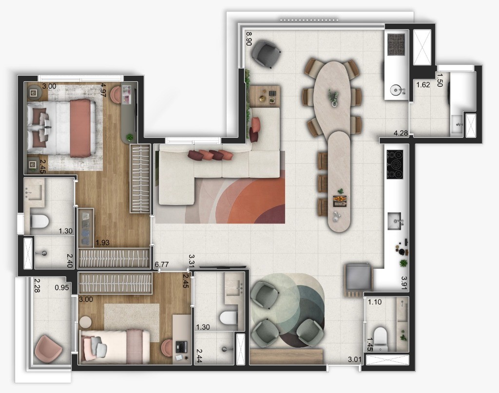 Apartamento, 3 quartos, 88 m² - Foto 4