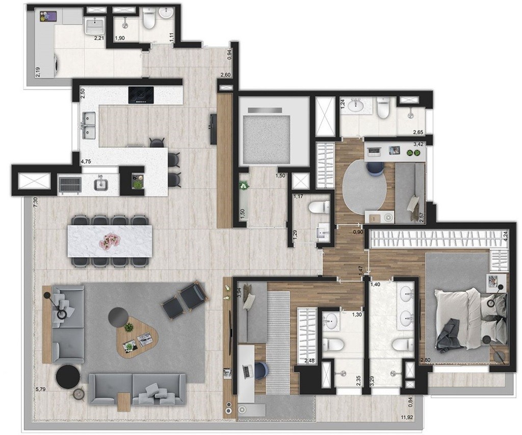 Apartamento, 3 quartos, 153 m² - Foto 41