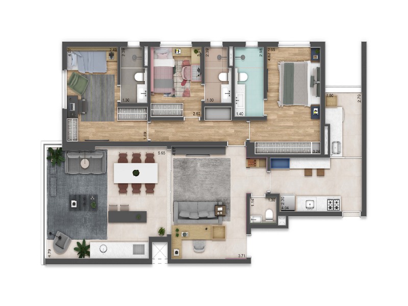 Apartamento, 2 quartos, 80 m² - Foto 41