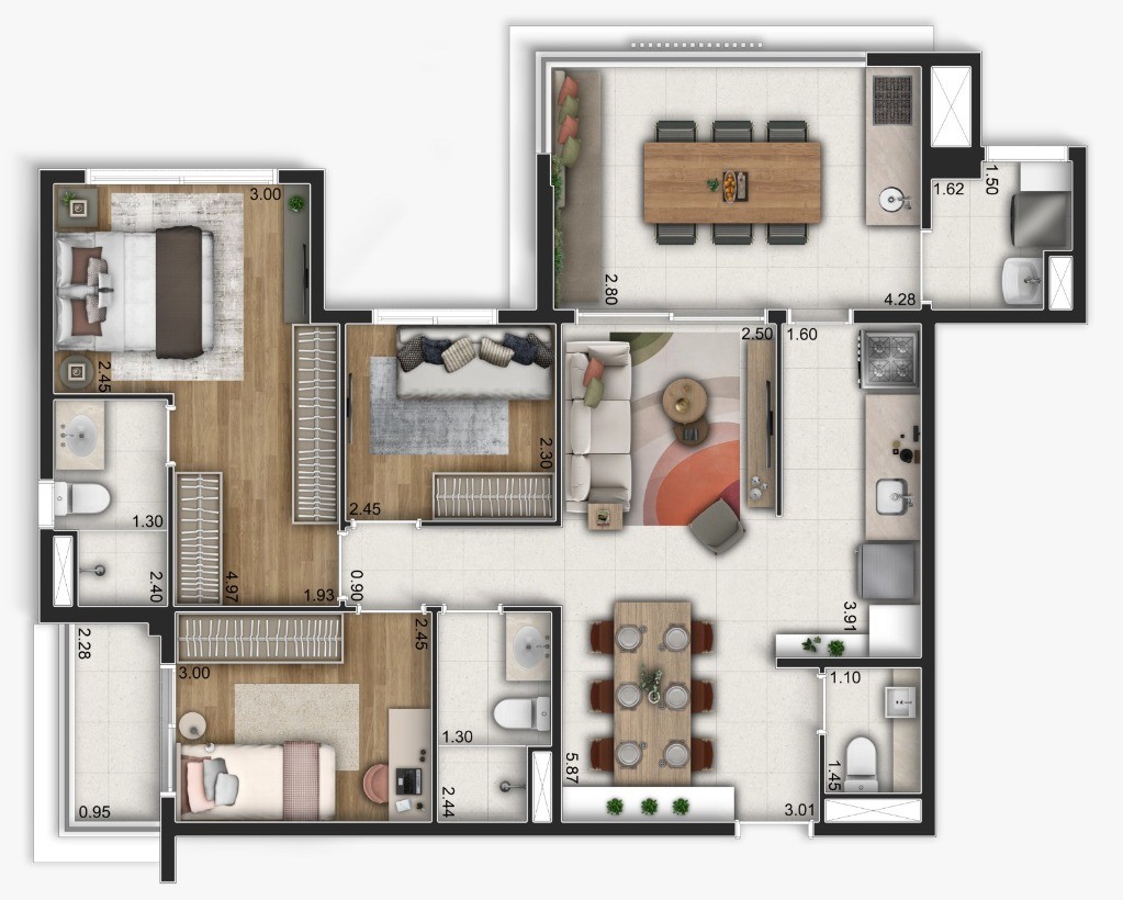 Apartamento, 2 quartos, 65 m² - Foto 3