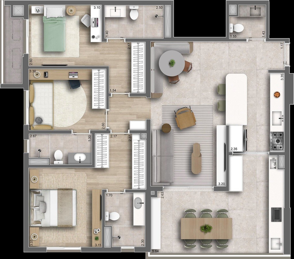 Apartamento, 3 quartos, 148 m² - Foto 27