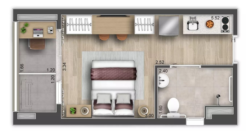Apartamento, 1 quarto, 26 m² - Foto 13