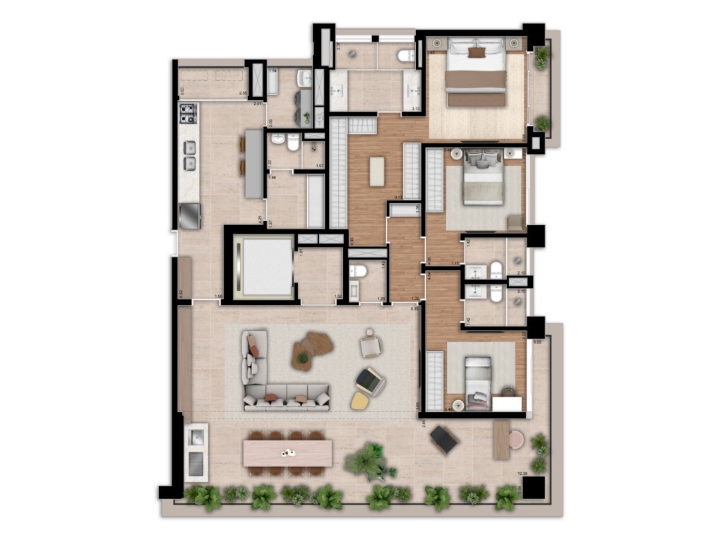Apartamento, 3 quartos, 195 m² - Foto 24