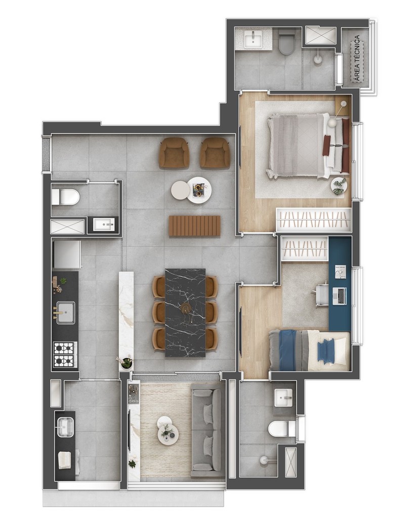 Apartamento, 2 quartos, 69 m² - Foto 13