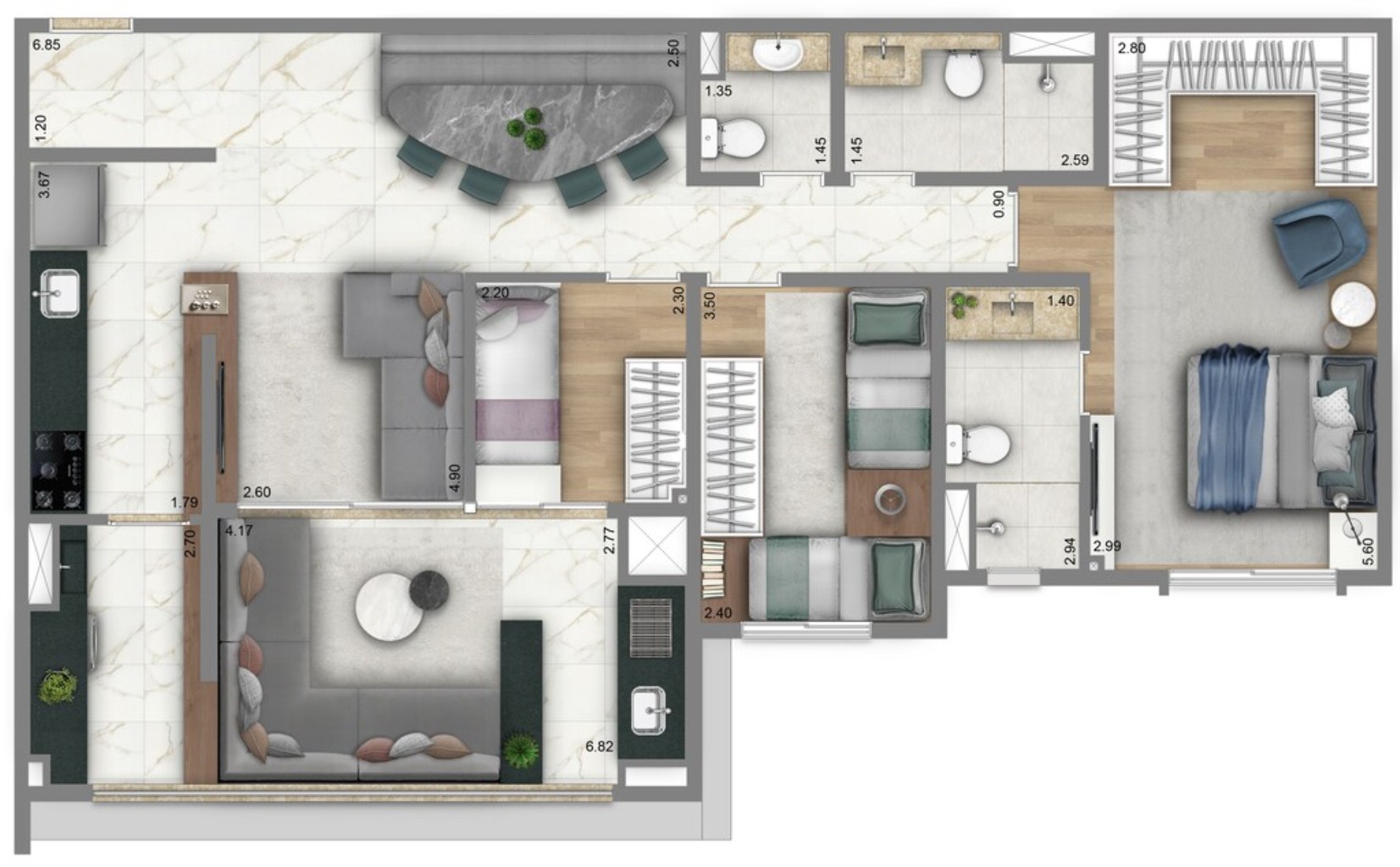 Apartamento, 3 quartos, 100 m² - Foto 14