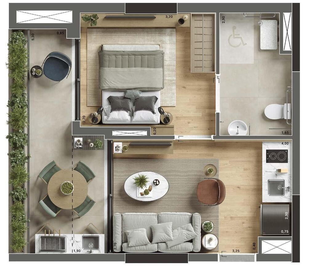 Apartamento, 1 quarto, 39 m² - Foto 10