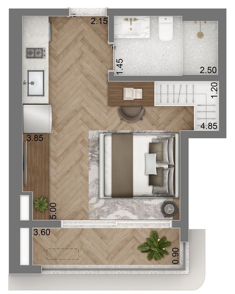 Apartamento, 1 quarto, 52 m² - Foto 21