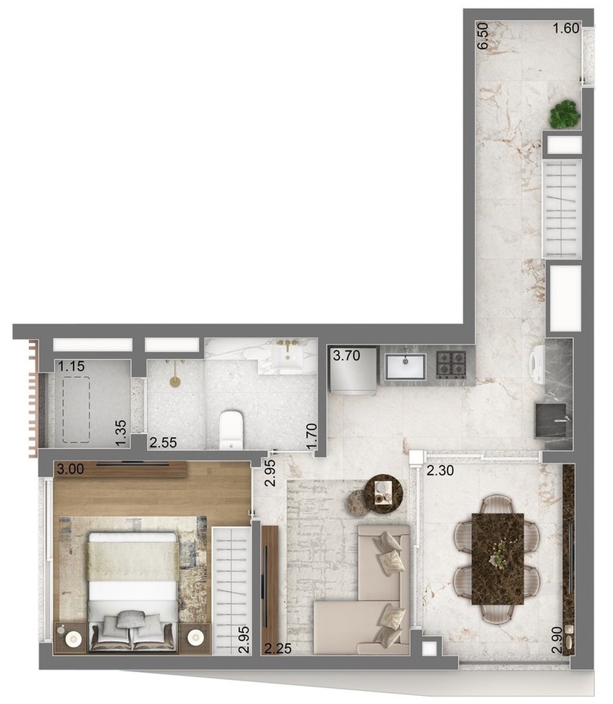 Apartamento, 1 quarto, 52 m² - Foto 24