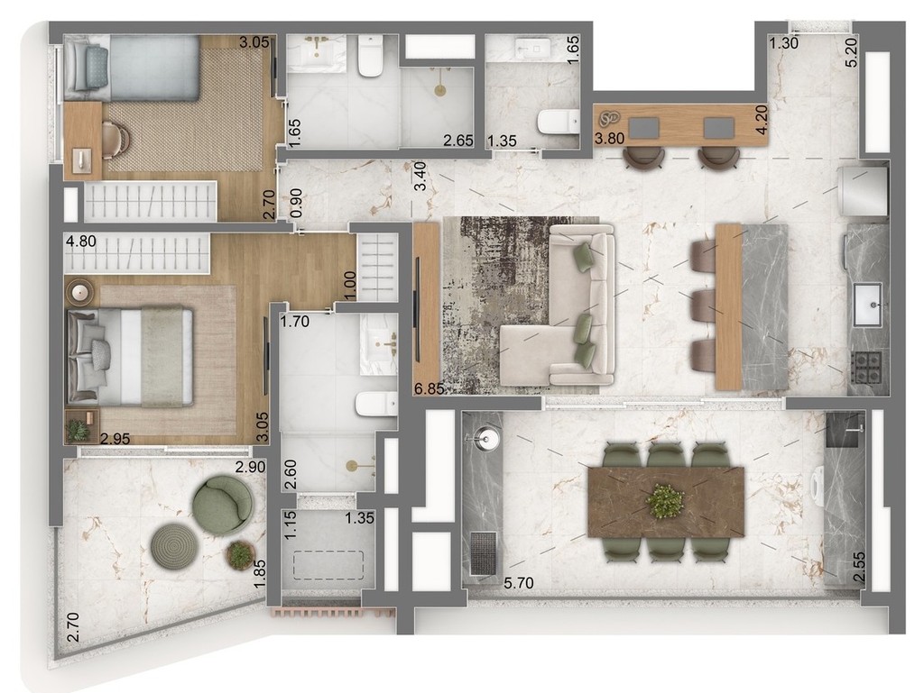 Apartamento, 2 quartos, 96 m² - Foto 33
