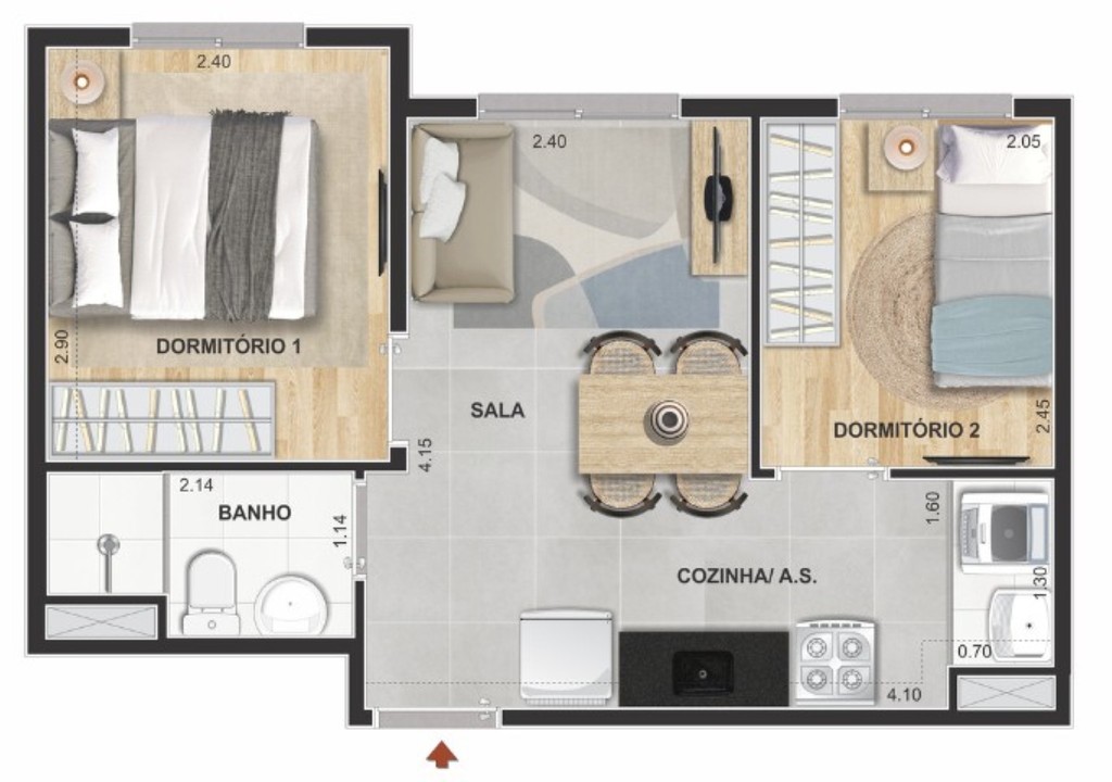 Apartamento, 2 quartos, 53 m² - Foto 25
