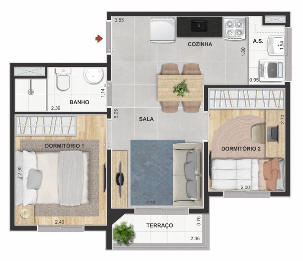 Apartamento, 2 quartos, 53 m² - Foto 29