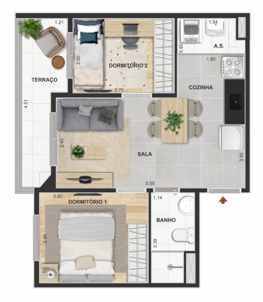 Apartamento, 2 quartos, 53 m² - Foto 32