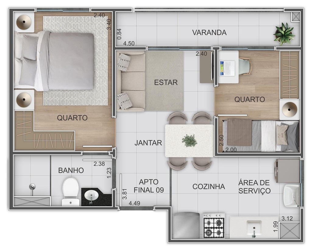 Apartamento, 2 quartos, 38 m² - Foto 22