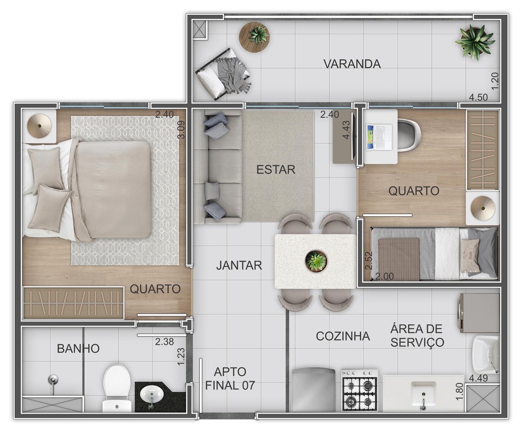 Apartamento, 2 quartos, 38 m² - Foto 24