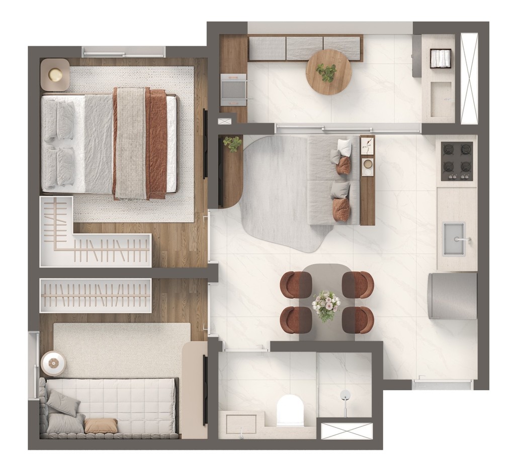 Apartamento, 2 quartos, 35 m² - Foto 21