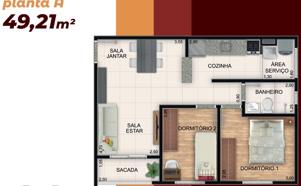 Apartamento, 2 quartos, 48 m² - Foto 41