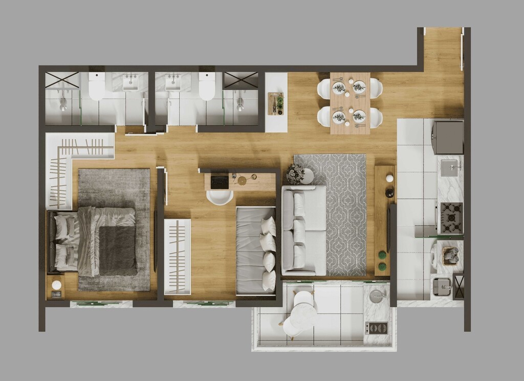 Apartamento, 3 quartos, 70 m² - Foto 57