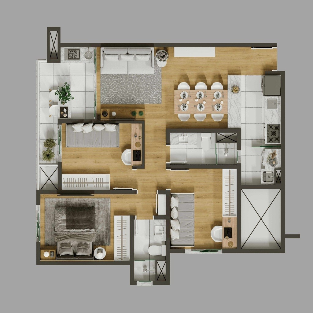 Apartamento, 3 quartos, 70 m² - Foto 58