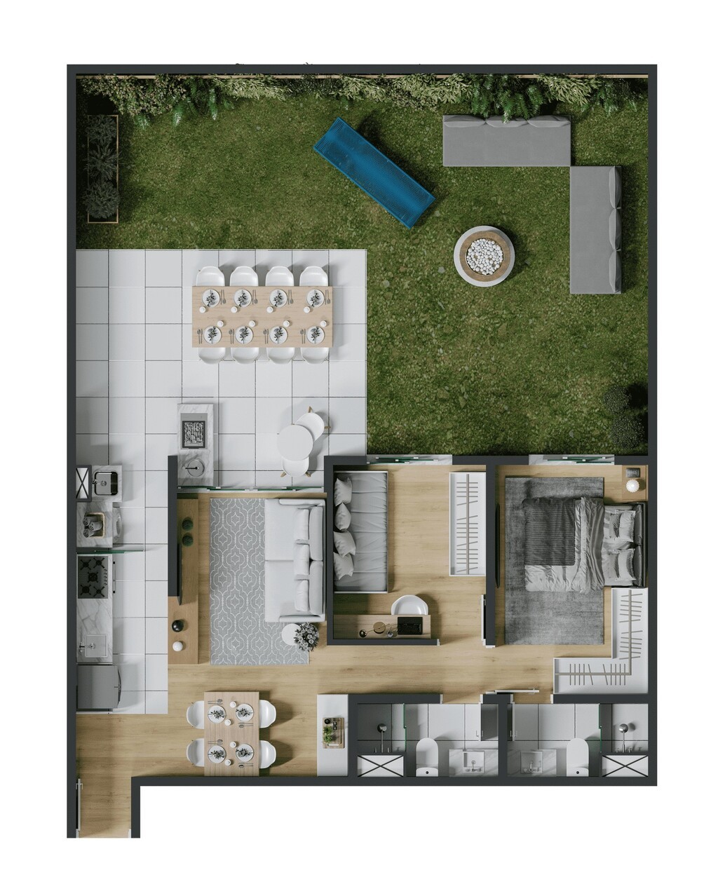 Apartamento, 3 quartos, 70 m² - Foto 61