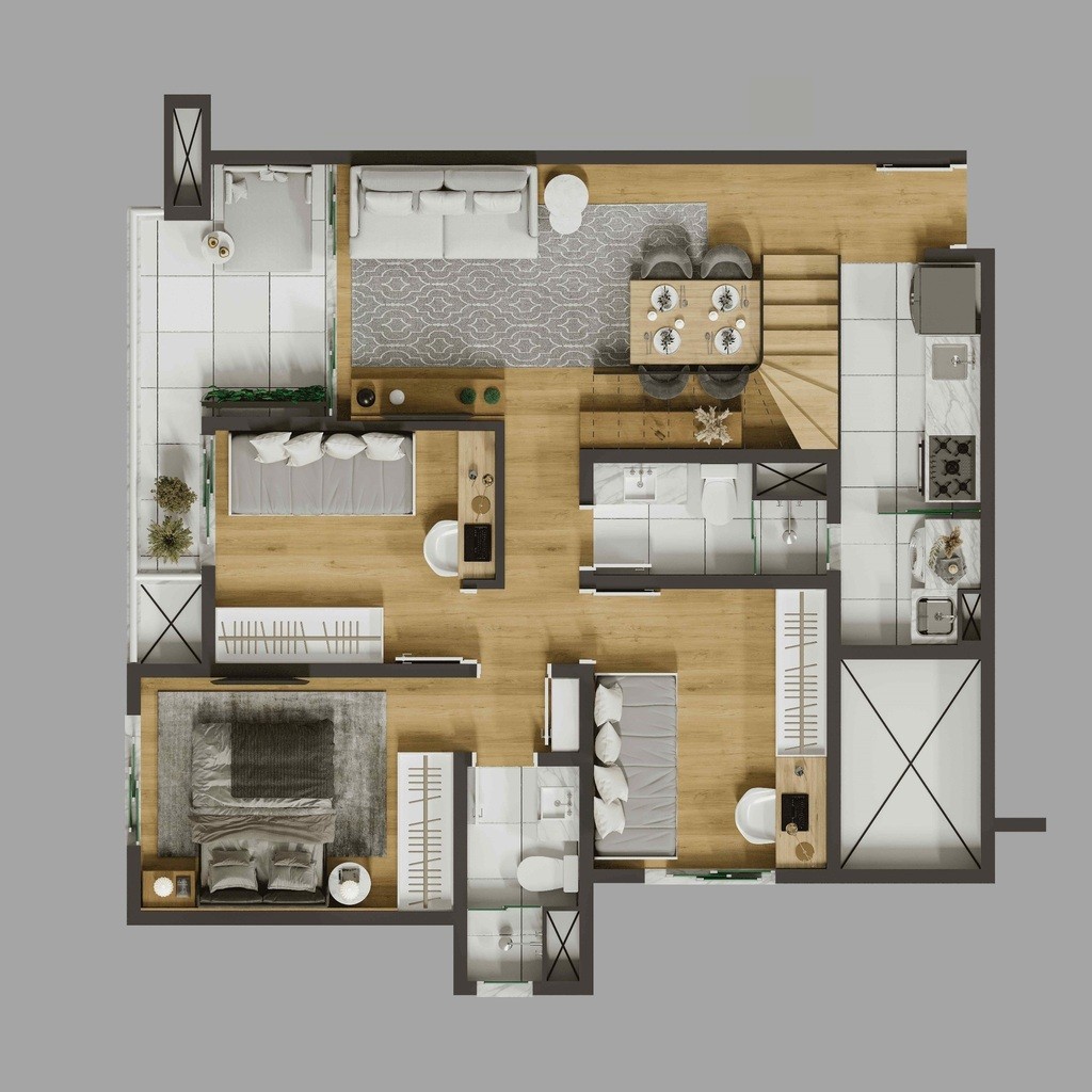 Apartamento, 3 quartos, 70 m² - Foto 65