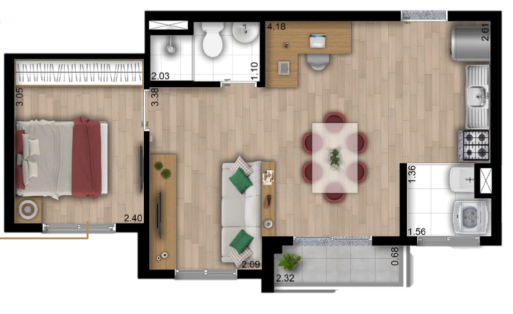 Apartamento, 2 quartos, 40 m² - Foto 13