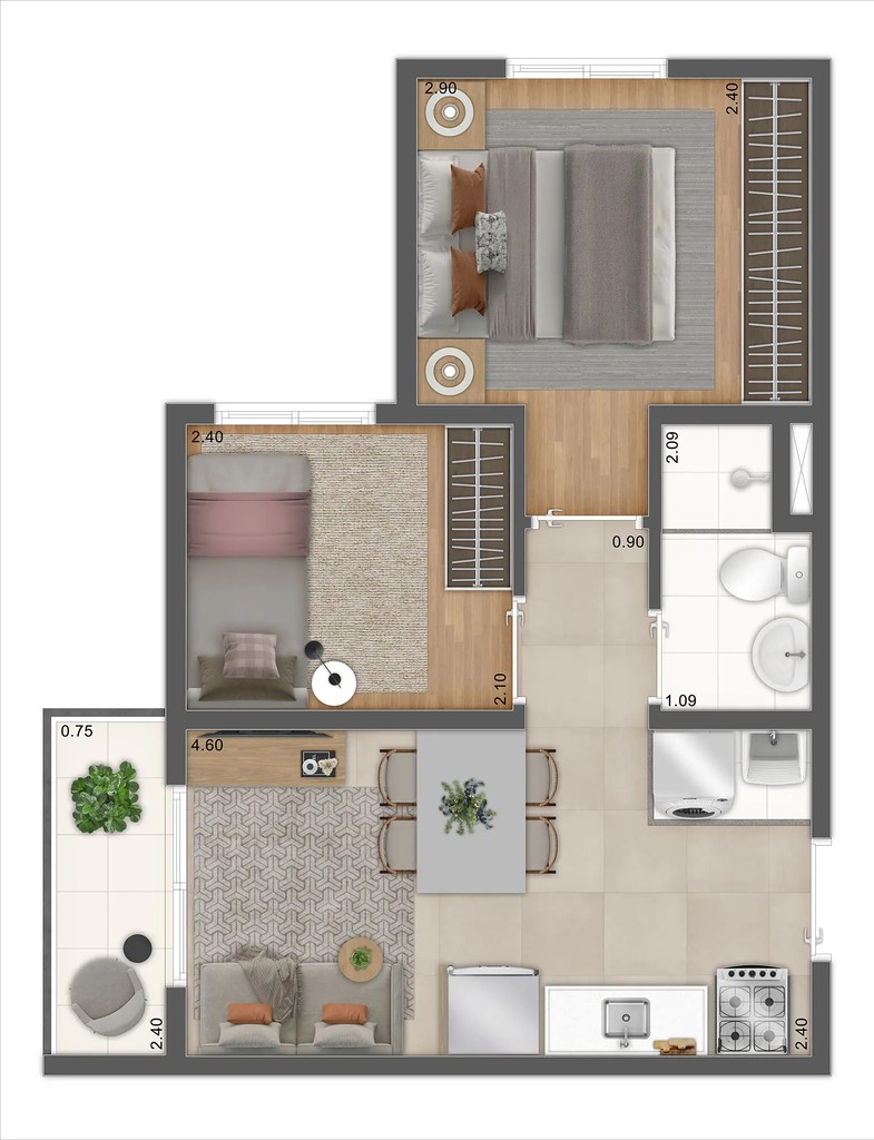 Apartamento, 2 quartos, 32 m² - Foto 18