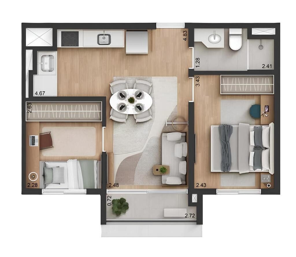 Apartamento, 2 quartos, 44 m² - Foto 29
