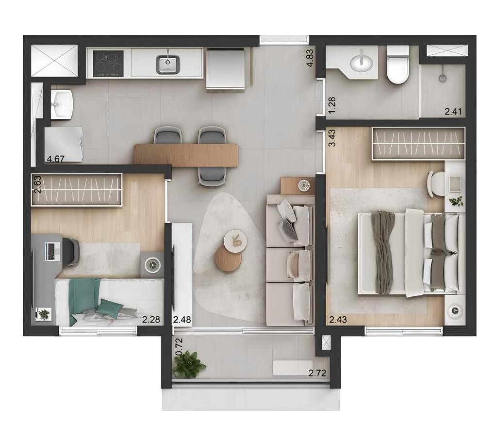 Apartamento, 2 quartos, 44 m² - Foto 30