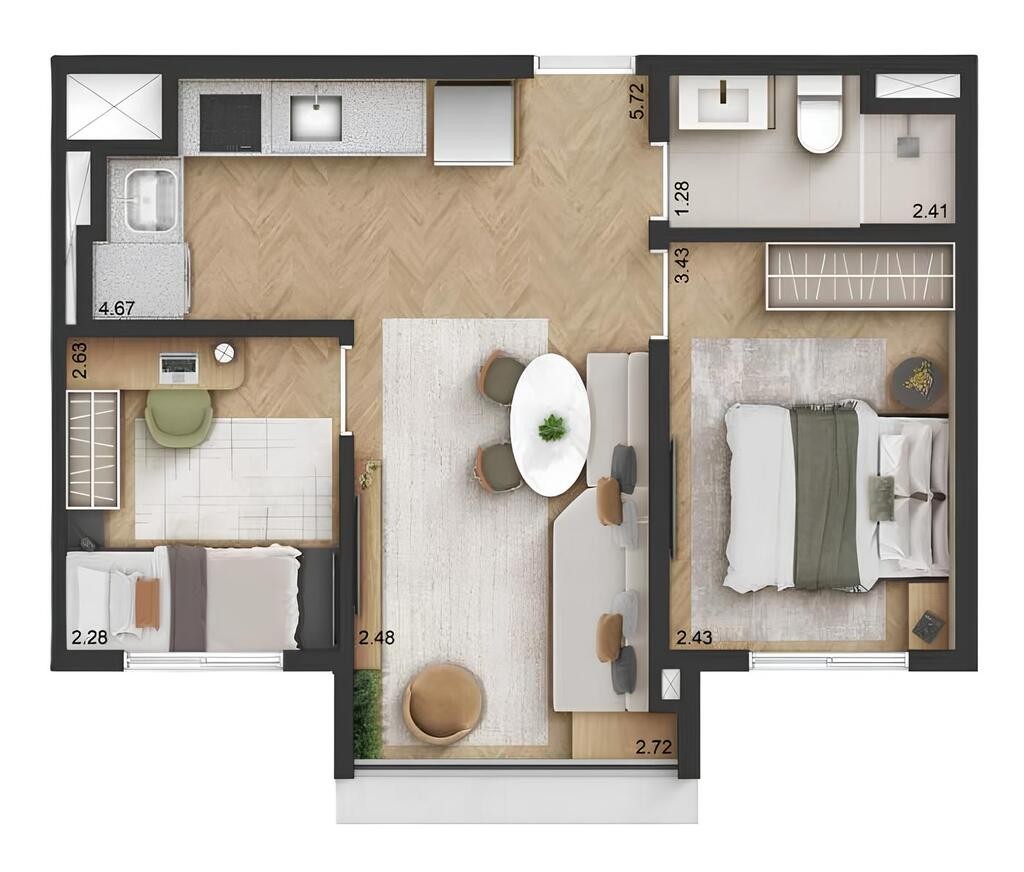 Apartamento, 2 quartos, 44 m² - Foto 31