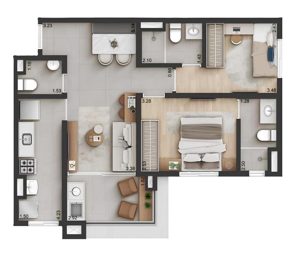 Apartamento, 2 quartos, 44 m² - Foto 32