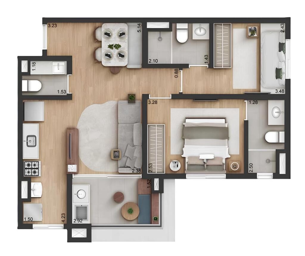 Apartamento, 2 quartos, 44 m² - Foto 33