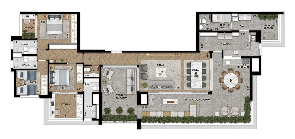 Apartamento, 3 quartos, 215 m² - Foto 32