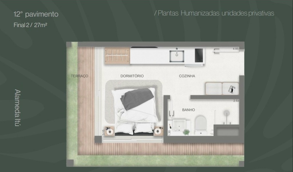 Apartamento, 1 quarto, 24 m² - Foto 23