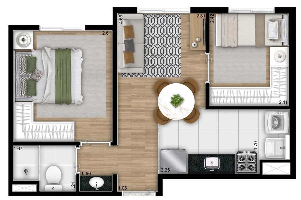 Apartamento, 2 quartos, 32 m² - Foto 15