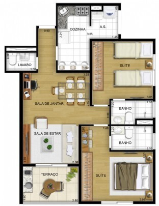 Apartamento, 2 quartos, 64 m² - Foto 24