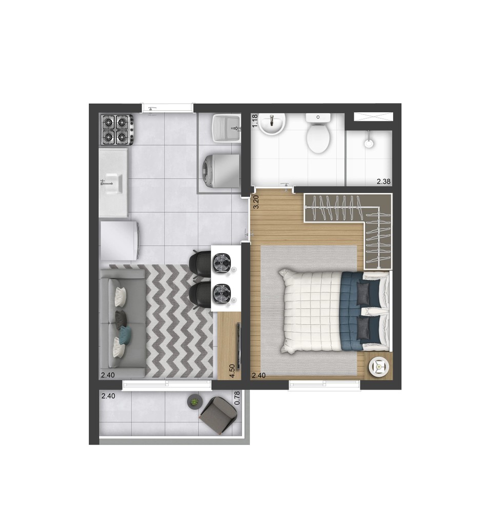 Apartamento, 2 quartos, 32 m² - Foto 20