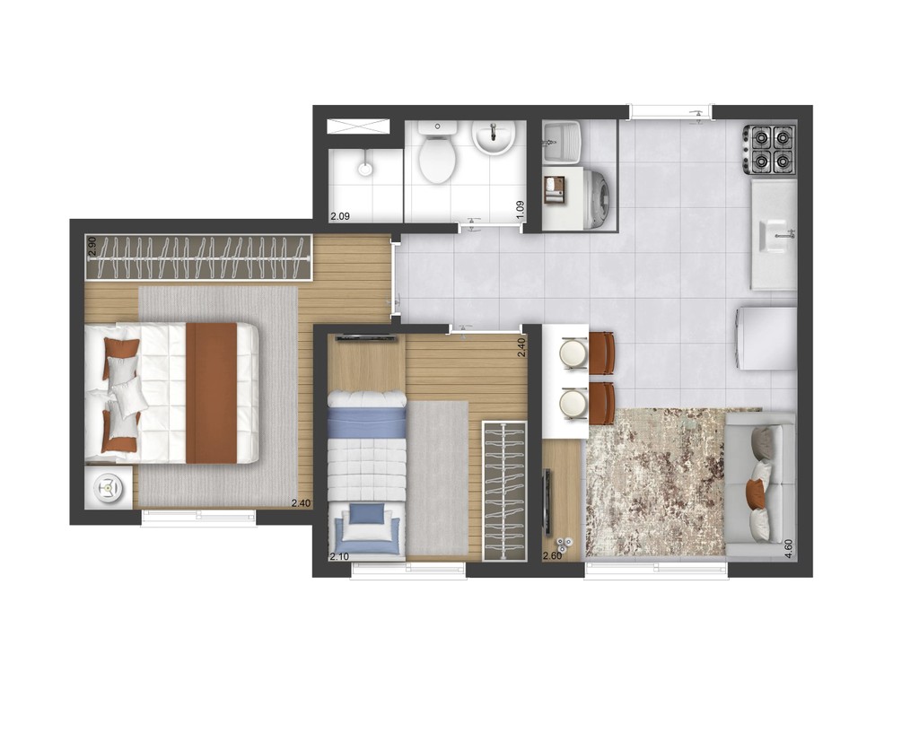 Apartamento, 2 quartos, 32 m² - Foto 24
