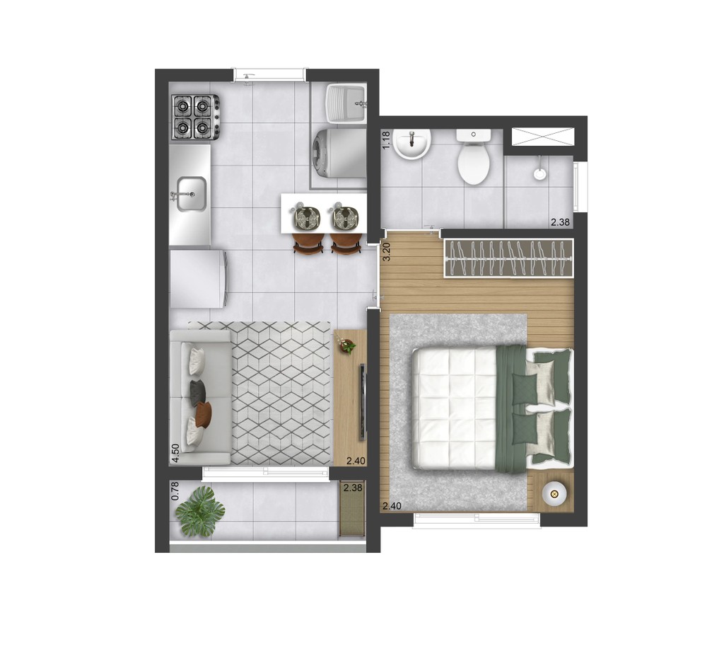 Apartamento, 2 quartos, 32 m² - Foto 21