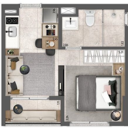 Apartamento, 1 quarto, 26 m² - Foto 14