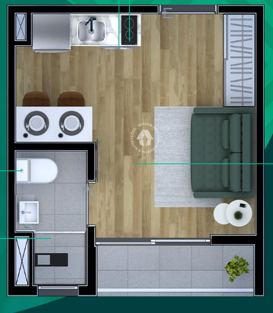 Apartamento, 1 quarto, 27 m² - Foto 26