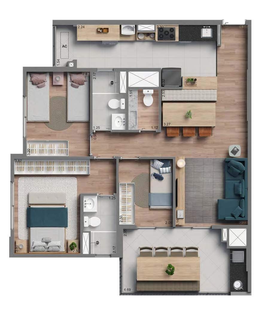 Apartamento, 3 quartos, 104 m² - Foto 44