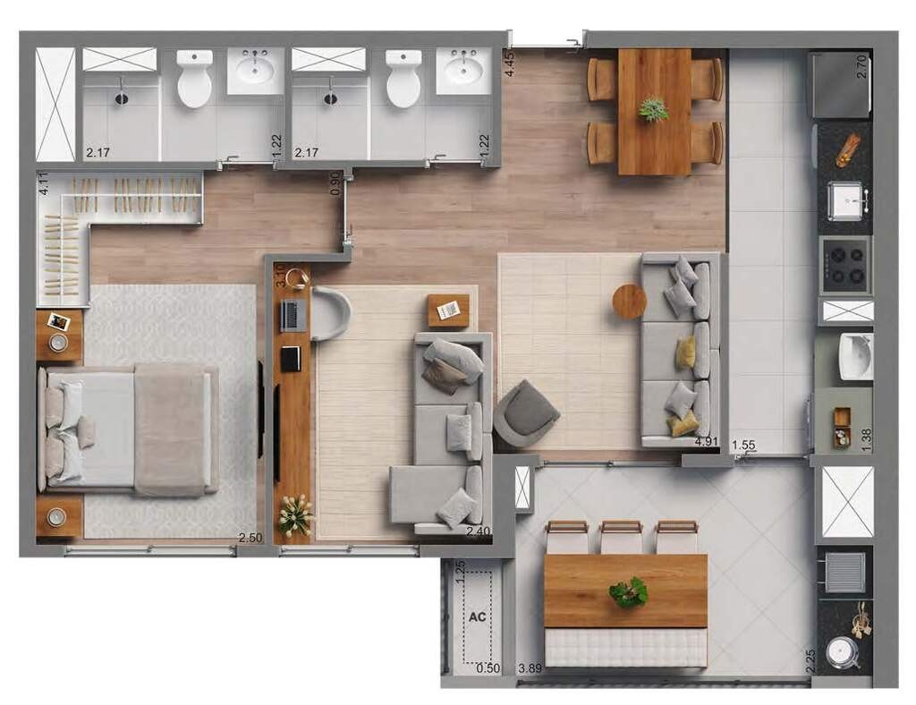 Apartamento, 3 quartos, 134 m² - Foto 90
