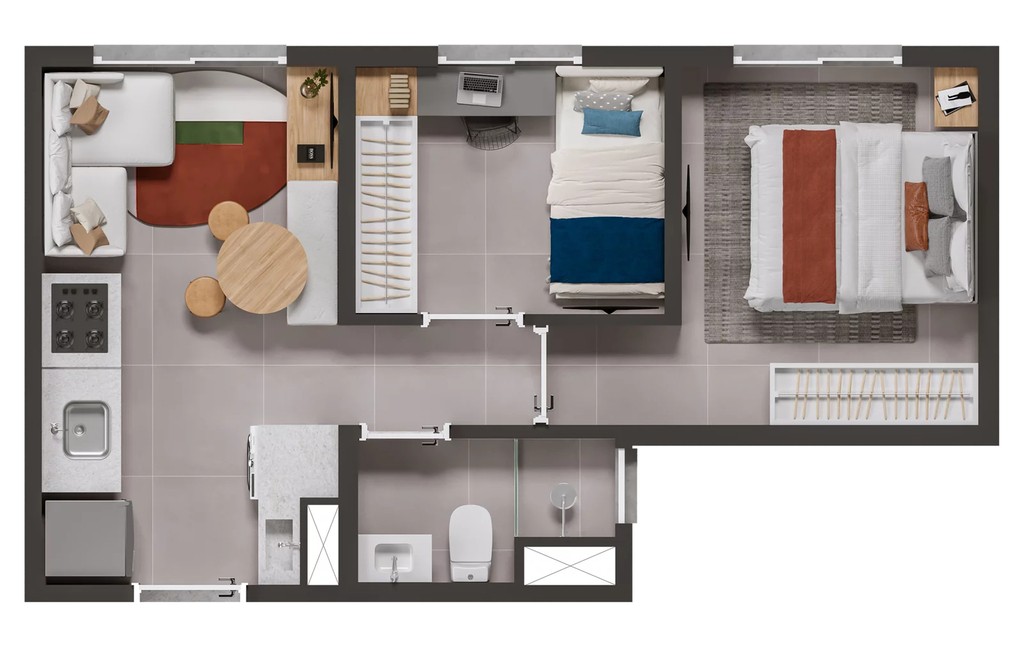 Apartamento, 2 quartos, 31 m² - Foto 6